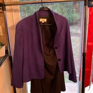 Le Suit Purple Jacket Black Suit 18